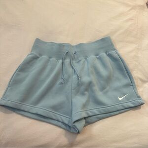 Nike Women's Loose Fit High Rise Light Blue Shorts